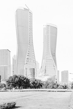 杭州建筑線描