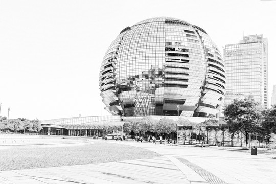 杭州建筑線描