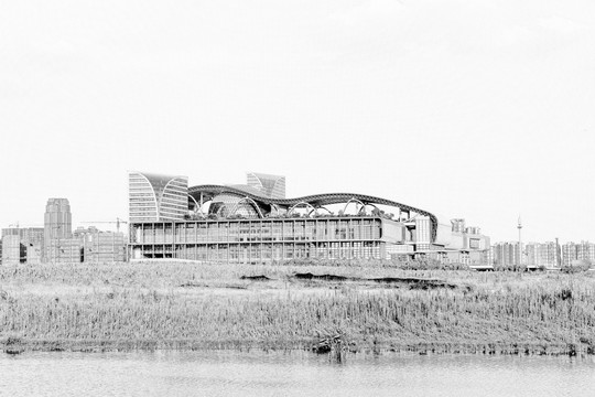 杭州建筑線描