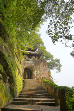 合川钓鱼城 护国门 古城门城楼