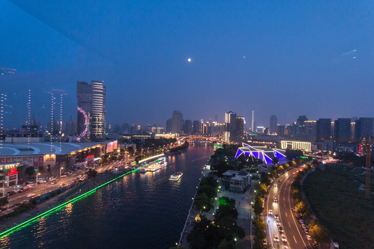 天津海河夜景