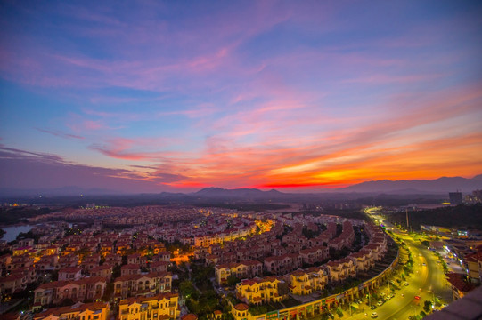 晚霞 夕阳红 晚景