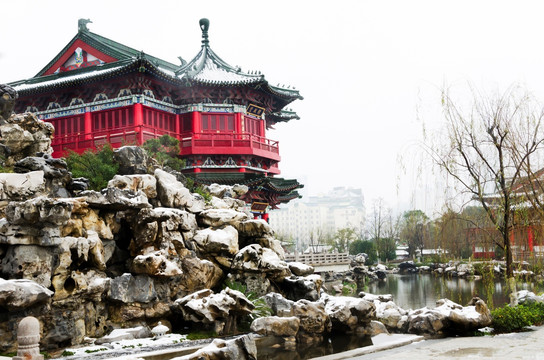 滕王阁 雪景