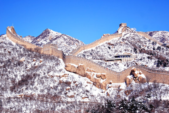 冬季长城景色 长城冬景