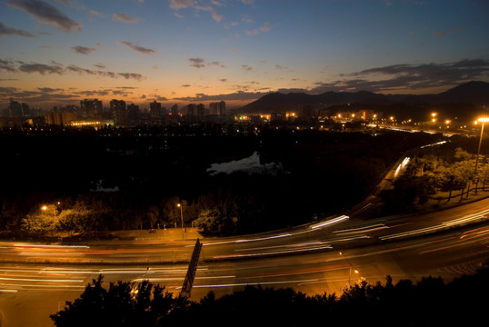 深圳洪湖公园夜景