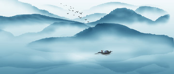 意境山水 水墨山水畫