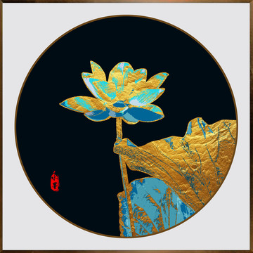荷花裝飾畫(huà)