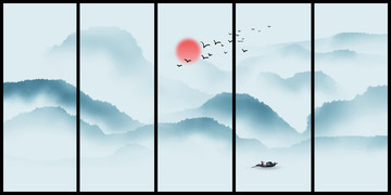 水墨山水畫