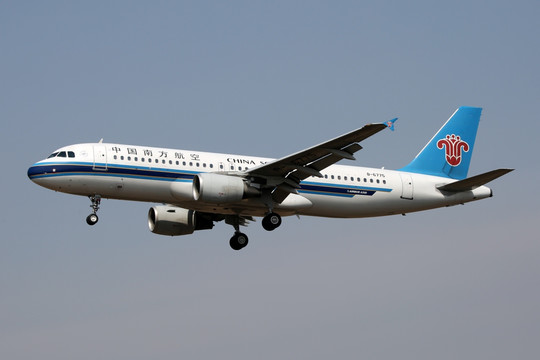 中国南方航空 航班 飞机降落