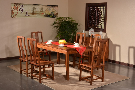 红木覇王餐桌椅