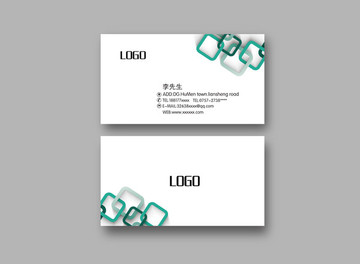 時(shí)尚色塊名片