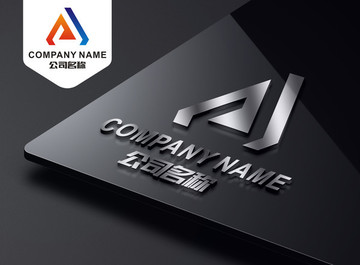 简洁J字母logo设计