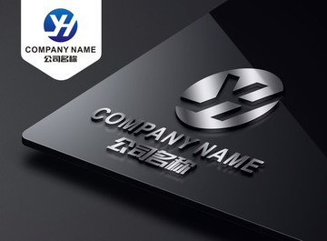 YH字母LOGO HY標(biāo)志設(shè)計