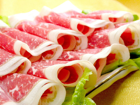 火锅配菜牛肉卷