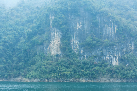 水墨远山 长江峡谷风光 远山