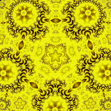 金黄色立体花纹背景