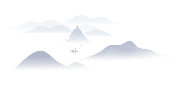 人間仙境般的現(xiàn)代水墨畫(huà)