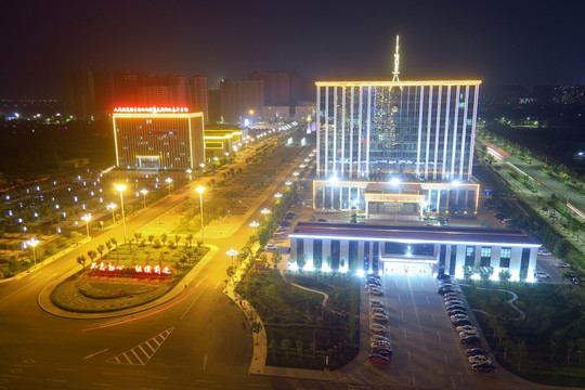 任丘市政府 夜景