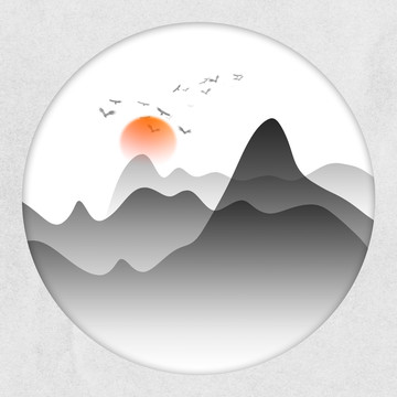 山水畫 寫意遠山畫