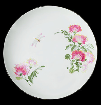 法式 清新 花卉 瓷器 餐盤