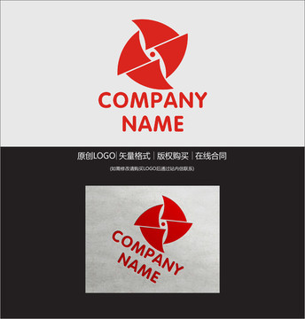 花朵旋轉(zhuǎn)LOGO