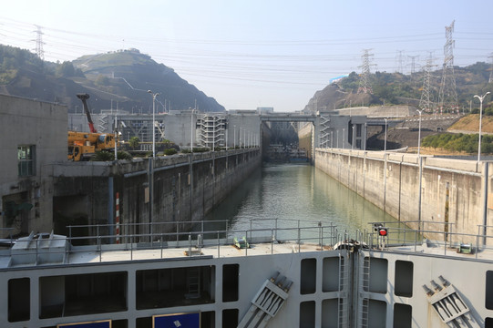 三峡大坝 船闸 五级船闸