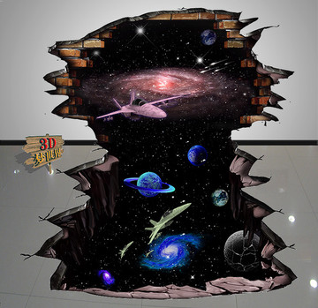 3D星空地板画