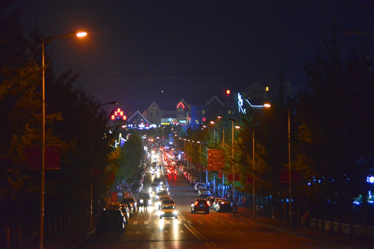 小镇夜色 武隆仙女山镇街景