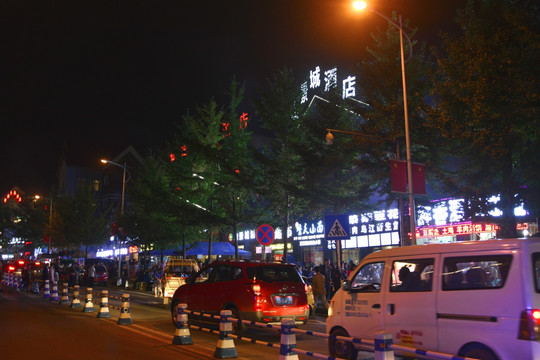 小镇夜色 武隆仙女山镇街景