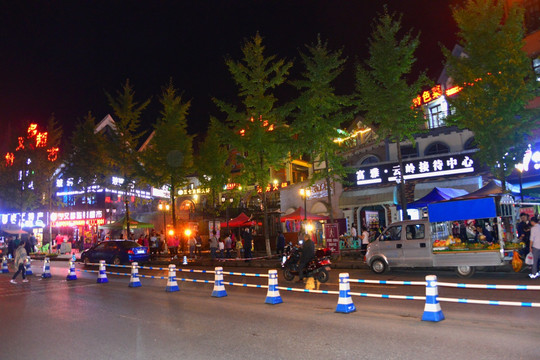 小镇夜色 武隆仙女山镇街景