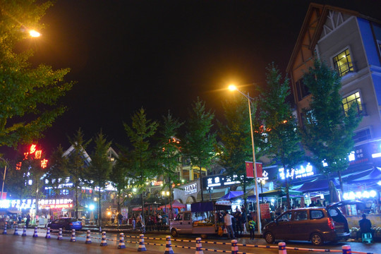 小镇夜色 武隆仙女山镇街景