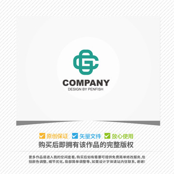 字母GC十字创意logo设计