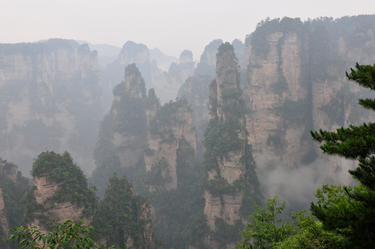 湖南省张家界风景山峰旅游景点