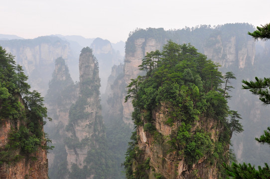 湖南省张家界风景山峰旅游景点