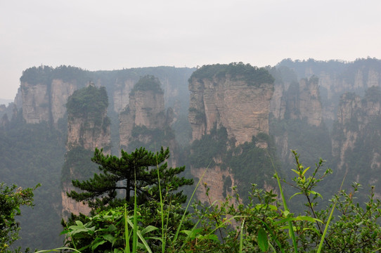 湖南省张家界风景山峰旅游景点