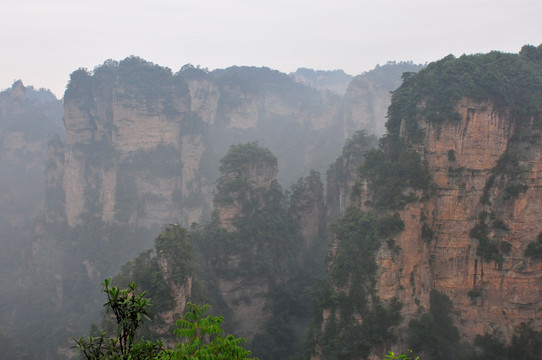 湖南省张家界风景山峰旅游景点