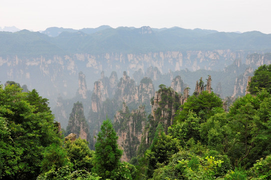 湖南省张家界风景山峰旅游景点