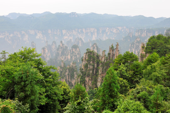 湖南省张家界风景山峰旅游景点