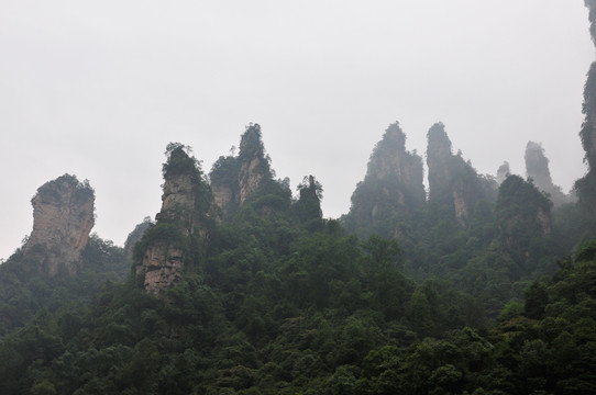 湖南省张家界风景山峰旅游景点