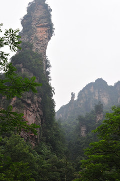 湖南省张家界风景山峰旅游景点