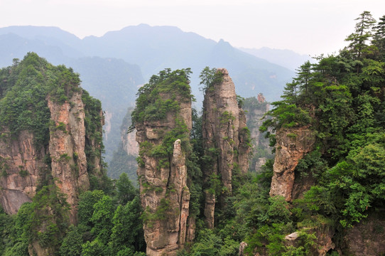 湖南省张家界风景山峰旅游景点