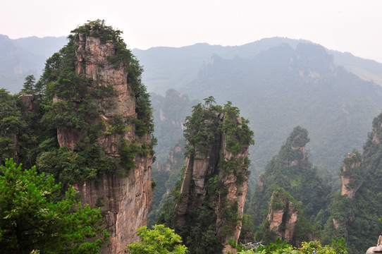 湖南省张家界风景山峰旅游景点