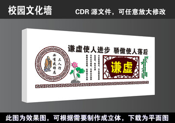 學(xué)校校園國(guó)學(xué)經(jīng)典高清矢量文化墻