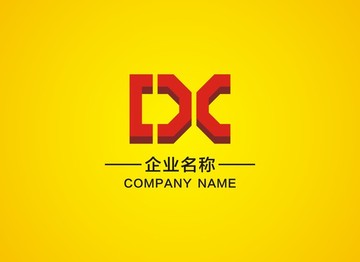 DX字母LOGO设计 CX标志