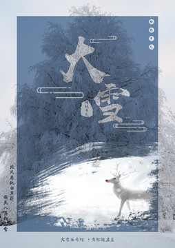 二十四節(jié)氣之大雪海報