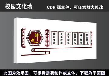 學(xué)校校園國學(xué)經(jīng)典高清矢量文化墻