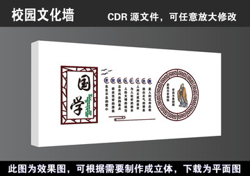 學(xué)校校園國學(xué)經(jīng)典高清矢量文化墻