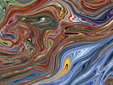 抽象畫 油畫 TIF無分層