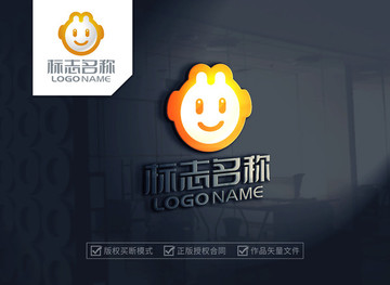 卡通 笑臉科技logo