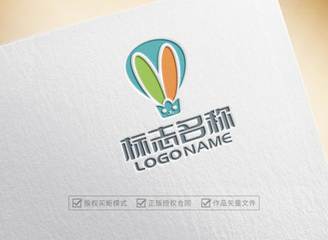 兔子 熱氣球標(biāo)志